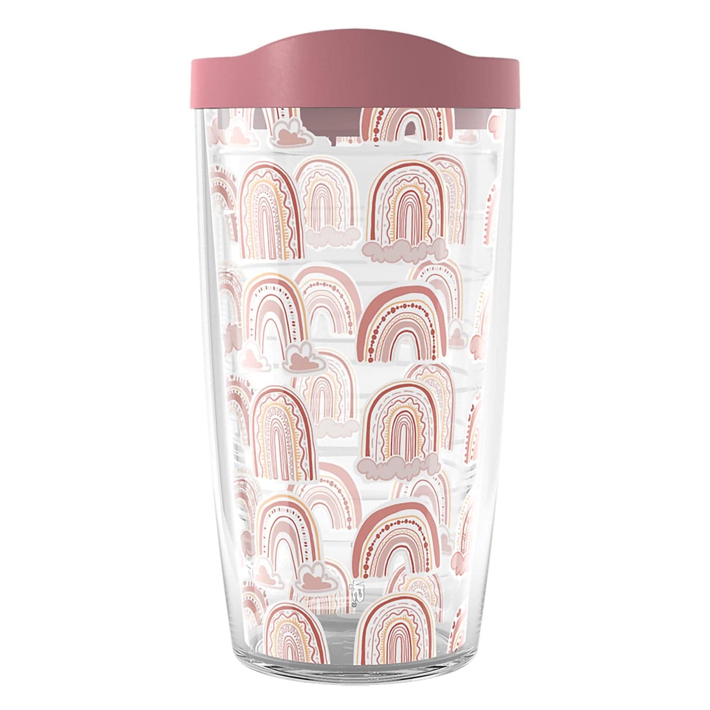 Tervis Boho Rainbows Made in USA Double Walled Insulated Tumbler Cup Keeps Drinks Cold Hot 16oz Classic