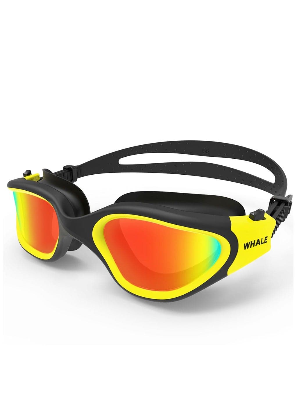Professional Adult Anti-fog UV protection Lens Men Women Swimming Goggles Waterproof Adjustable Silicone swim (Yellow)