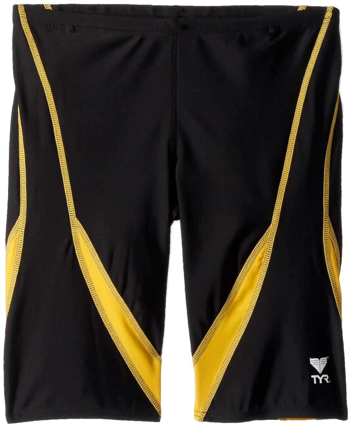 TYR Men's Alliance Splice Jammer Swimsuit, Black/Gold, 26