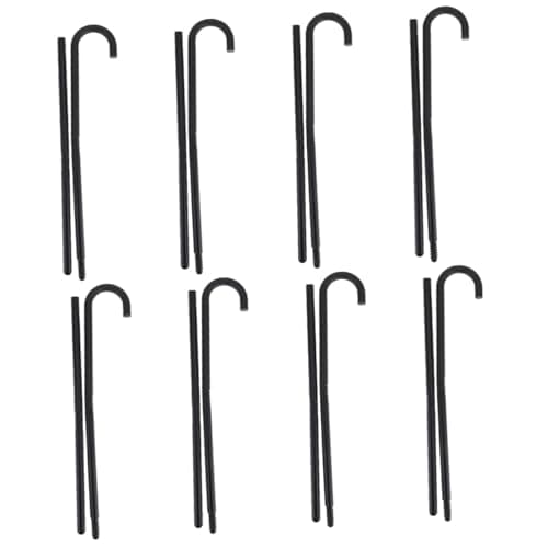 Toyvian 8pcs Party Props Crutch Prop Decorative Magician Black Dance Cane Magician Crutch Stick Staff Stick Costume Stick Toy Costumes Child Scalable Plastic Performance Props