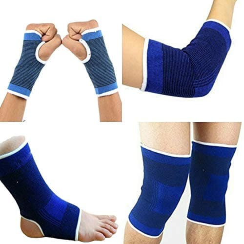 PrimeBox Combo Set of Ankle, Palm, Knee, Elbow Support For Gym and Multi Sports Uses