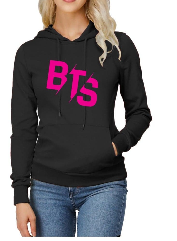 BTS Hoodie Long Sleeve for Women’s - Soft Cotton Pullover - BTS Hooded Sweatshirt with Drawstring and Pockets - Gift for BTS Fans