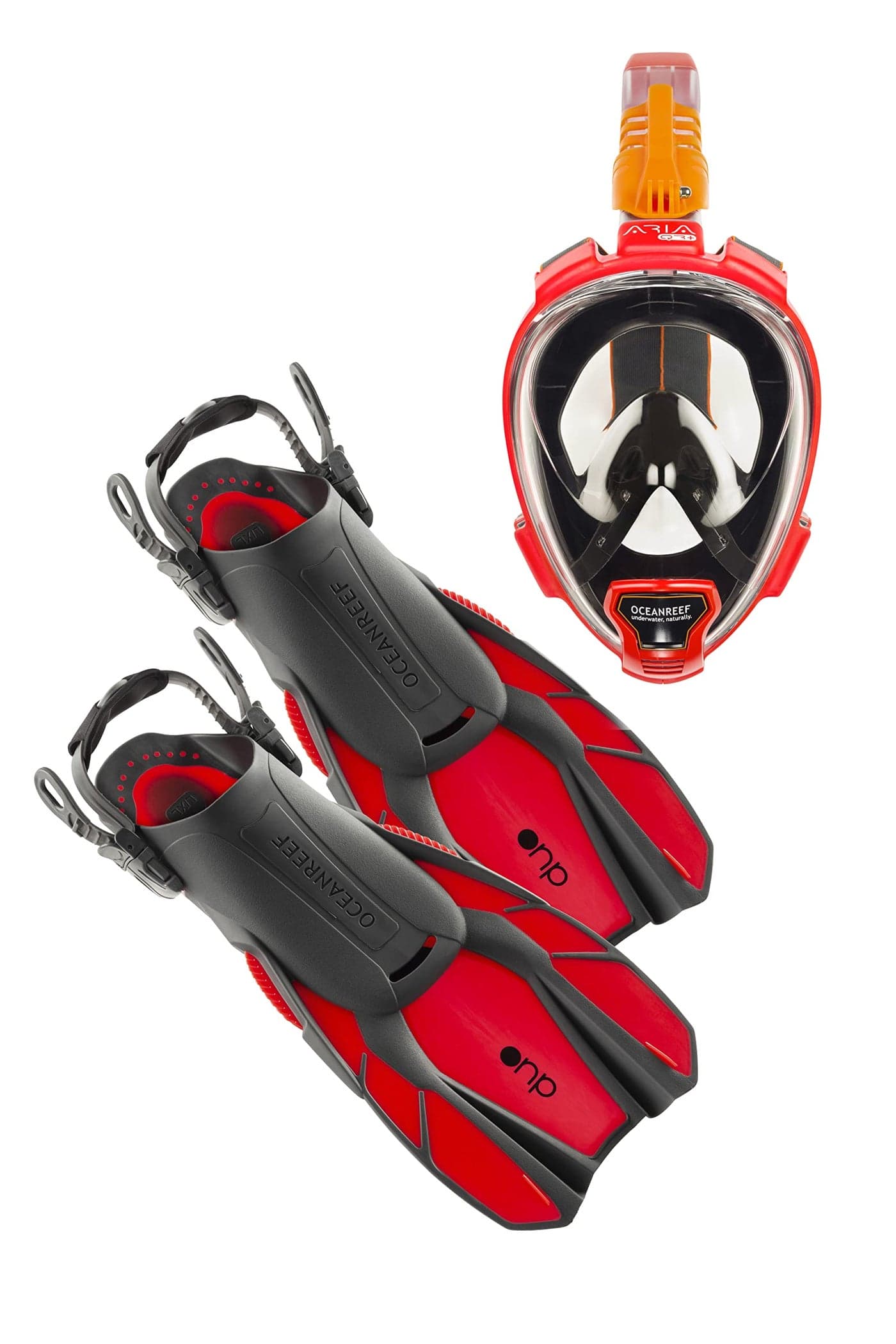 OCEAN REEF Aria QR Duo Fins Combo Red Mask SM Fins SM