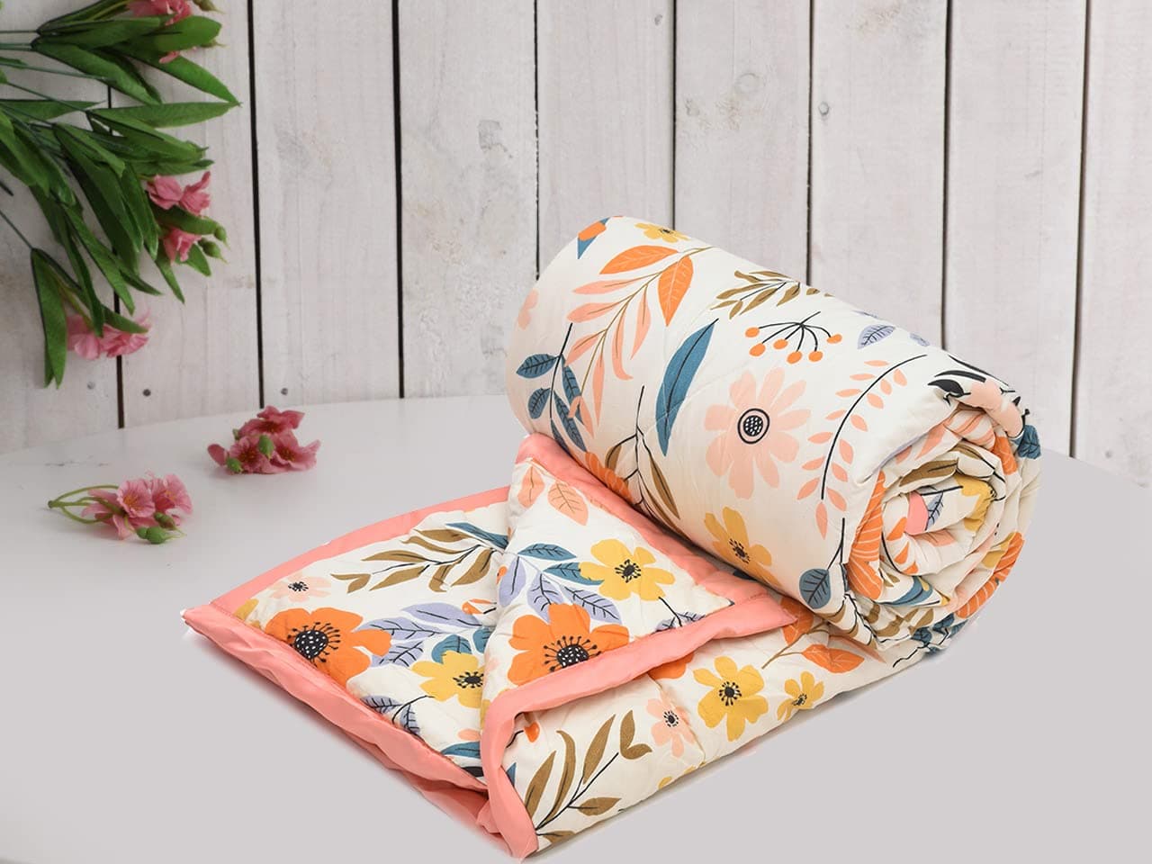 COZY FURNISH Super Soft Microfiber Quilted ComforterQuilt Bed Cover for Single60X90Inches Size Bed Luxury Breathable 220 GSM Cozy Super Soft Printed Comforter