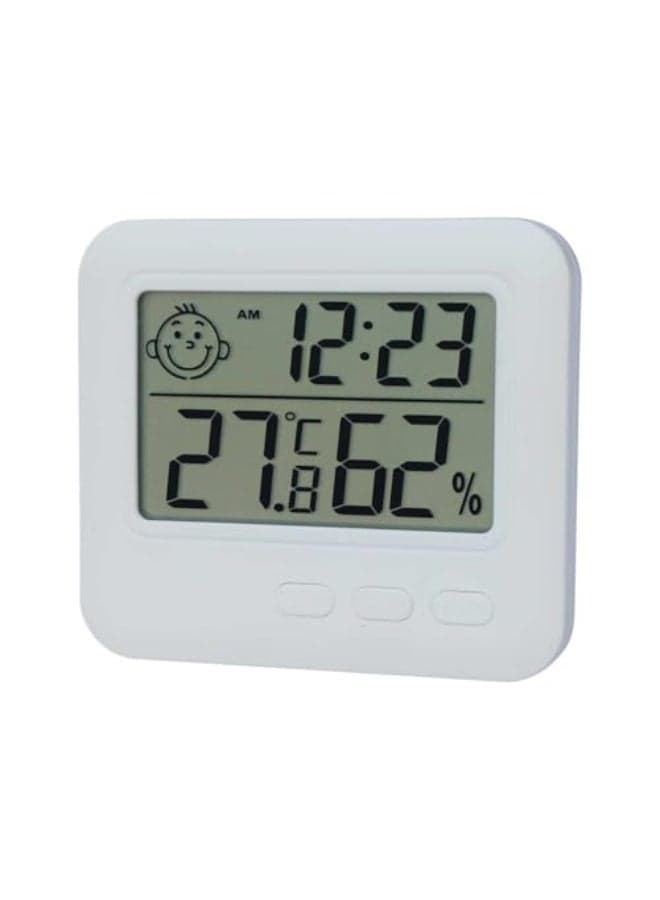 Redbingo Indoor Temperature, Humidity, and Time Monitor with Large LCD Display and Alarm