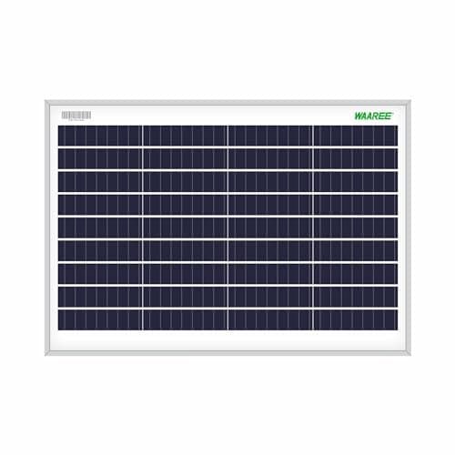 WAAREE II Solar Panel 10 Watt Polycrystalline Cells ||Durable &High-Efficiency ||10 Yrs. Performance Warranty || Pack of 1 || Powering Security Cameras,Camping & Outdoor Smart Home Uses (1)