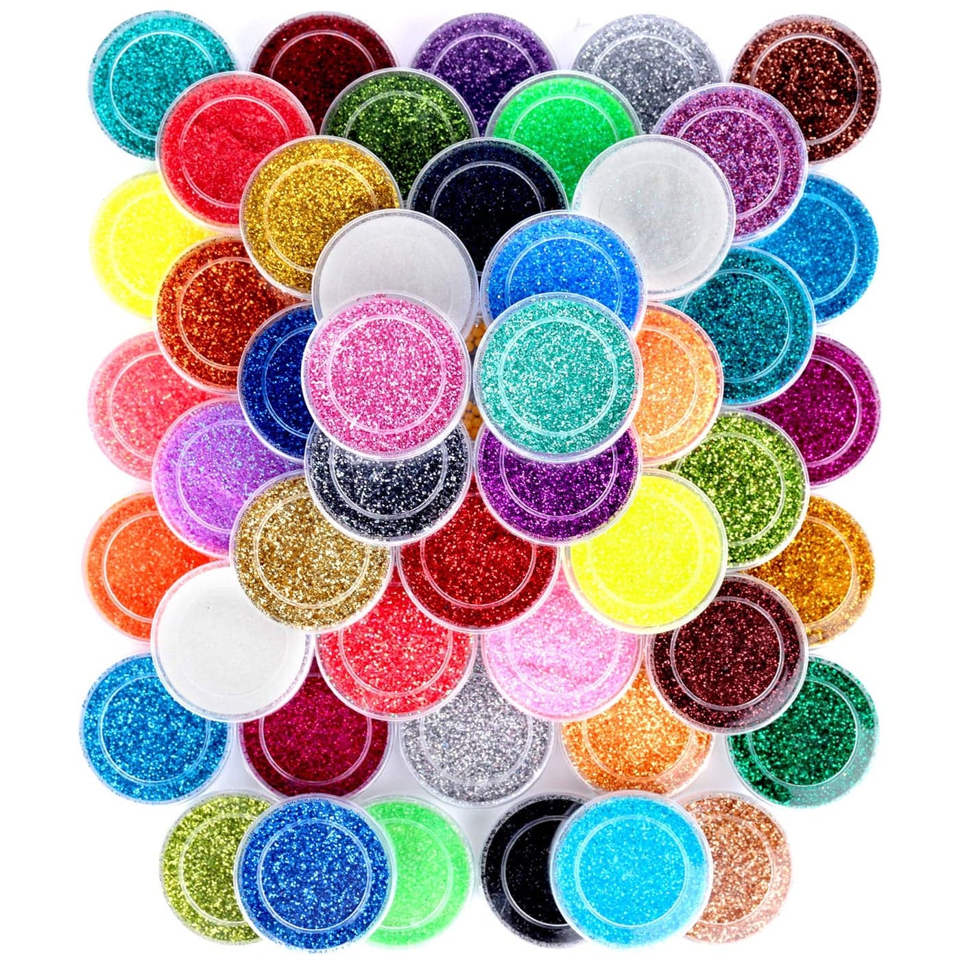 FANDAMEI 48 Colors Fine Glitter for Crafts Arts Decoration Resin Nail Glitter Body Hair Face Holographic Glitter Powder for Festival Halloween Chirstmas