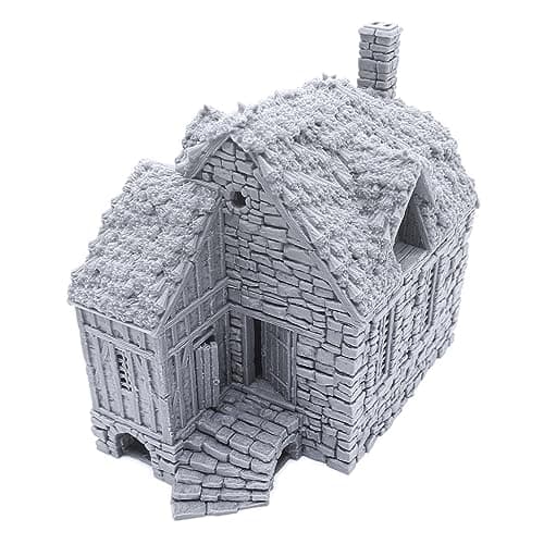 Barlyway Cottage DND Terrain Compatible with Dungeons and Dragons 28mm Miniature Wargaming Tabletop RPGs Wargame Scenery