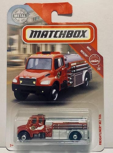 Matchbox 2018 Freightliner M2 106 Red 48100 MBX Rescue 720 Toy Fire Engine Truck Die Cast 164 Scale