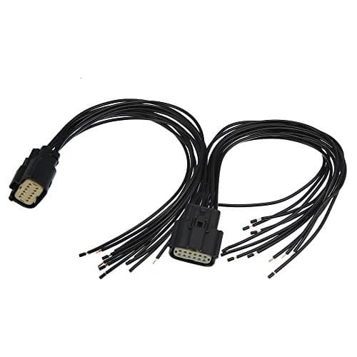 X AUTOHAUX 2 Pcs Halogen Headlight Wire Harness Connector Pigtail 68364272AA for Dodge Charger 2015 2016 2017 2018