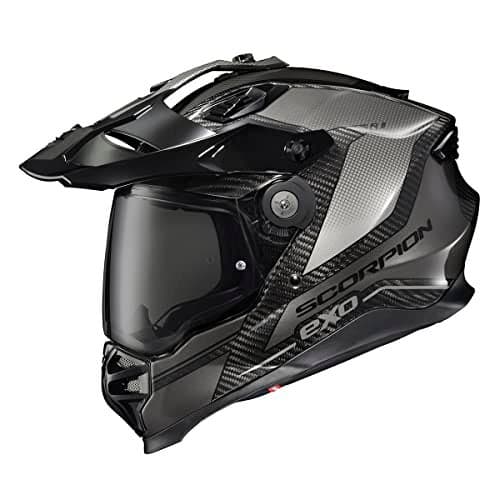 ScorpionEXO XT9000 Full Face Carbon Fiber Adventure Motorcycle Helmet with Pinlock Ready Shield Bluetooth Ready Speaker Pockets DOT ECE Trailhead Phantom Large