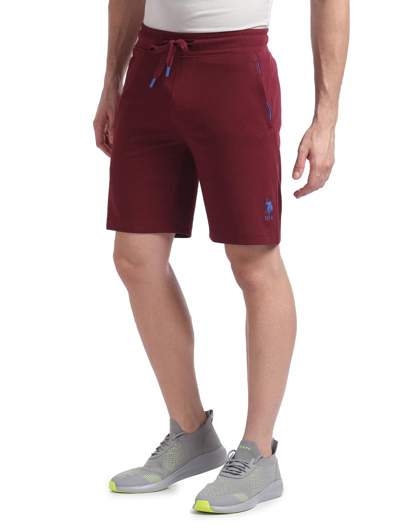 U.S. POLO ASSN. Men's AS001 DryEase Cotton Rich Performance Shorts (AS001-PL_Pomogranate_M)