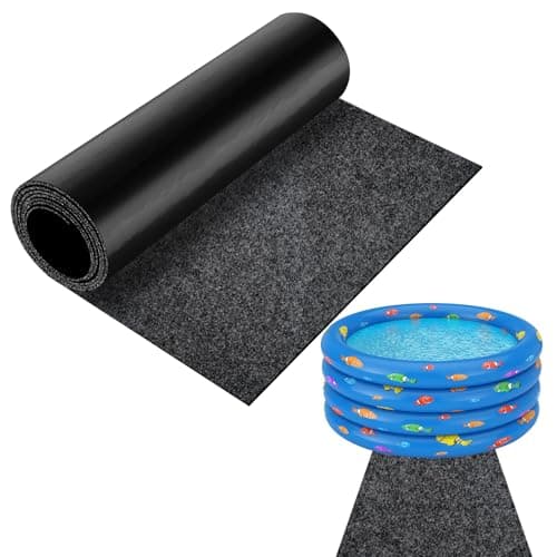 LYMOI Pools Floor Pathways Mats, Absorb Water Pools Ground Walkways Pads, Slip-Proof Backing Pool Spa Floor Pathways Mats for Above Ground Pools, Spas, Hot Tubs.(10 Ft x 16 Inch), Black