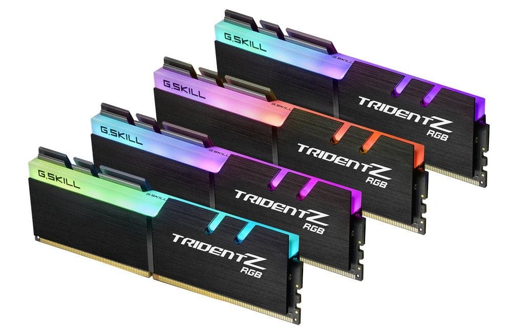 G.SKILL Trident Z RGB Series DDR4 RAM (XMP) 32GB (4x8GB) 3200MT/s CL16-18-18-38 1.35V Intel AMD Desktop Computer Memory U-DIMM (F4-3200C16Q-32GTZR)