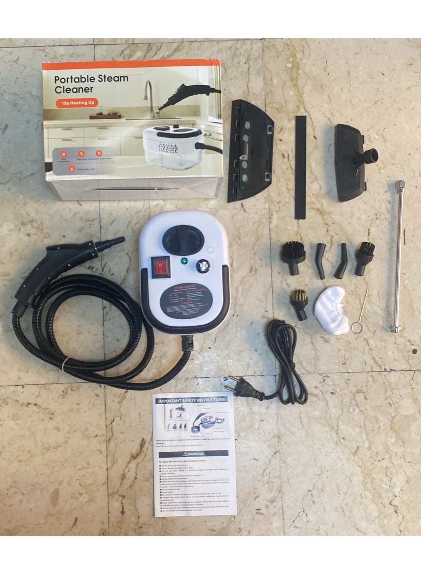 2500W Handheld Steam Cleaner High Pressure Steamer for Cleaning for Grout Tile Hand Held Portable Steamer Cleaner for Car Auto Small Mini Power Cleaning Steamer High Heat