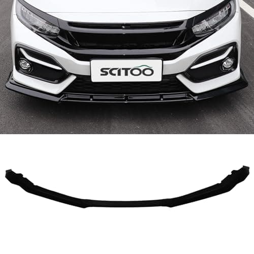 SCITOO 3PCS Front Lip Spoiler 20162020 for Honda Civic Accessories Matte Black Front Bumper Lip Chin Spoiler Splitter Diffuser Protector Body Kit