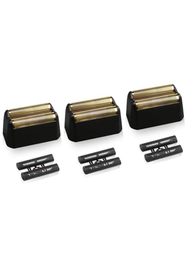 3 Pack Professional 5 Star Series Finale Shaver Replacement Foil and Cutter Bar Assembly Compatible with wahl Shaver Foil 7031100 7043100 Super Close Shaving Replacement HeadsBlack