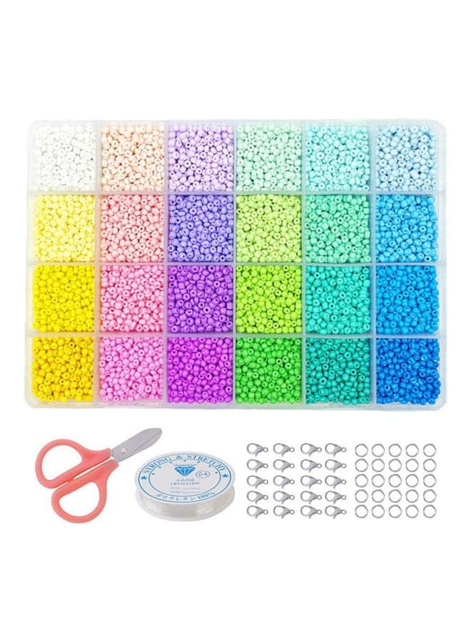 12000-Piece DIY Woven Macarone Rice Beads With Accessories Set