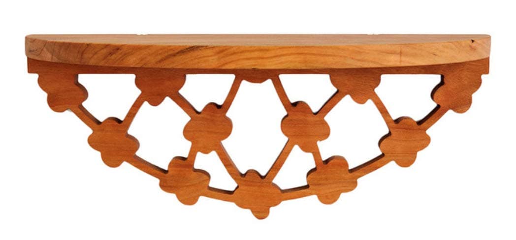 Jonathan Alden Solid Cherry Floating Shelf, for Spices, Photos, Entryways & More (Bloom)
