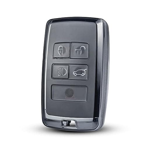 JVCV® Soft TPU Transparent Cover Compatible with Land Rover Range Rover Discovery Defender (Type 2, Transparent Black)