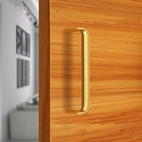 RAB Handle Stainless Steel Kitchen and Office Drawer/Cabinet/Door/Wardrobe Handle (Code:- Handle Oval D, Size- 128MM, Finish- Gold)