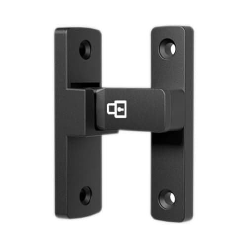 ETEKJOY Heavy-Duty Flip Latch Lock 90/180 Degree Sliding/Swinging Door Lock Latch Bolt for Gate Barn Garage Garden Fence Shed Window Cabinet (Black+Luminous, 90 Degree)
