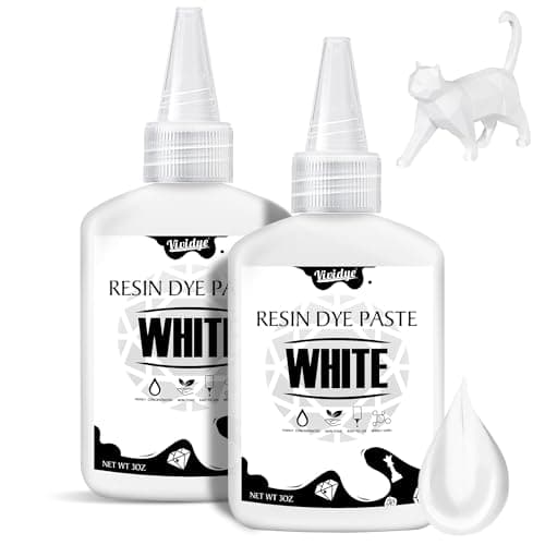 White Epoxy Resin Pigment Paste 6oz High Concentrated White Resin Color Pigment Paste for Resin Ocean Waves Cells Lacing Painting UV Resin White Epoxy Resin Dye Paste for Resin Art Coaster