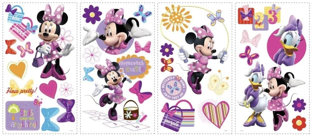 RoomMates Disney Minnie BowTique Peel and Stick Wall Decals RMK1666SCS