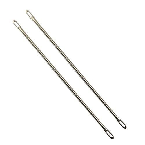 NX Garden 2pcs DoubleEyed Transfer Needle for Brother Knitting Machine KR830 KR838 KR850 9cm Long