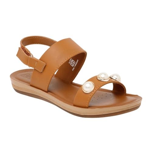 Bella by Labella Women's Fashion Platform Slip-On Sandal – Comfortable, Lightweight, Slip-Resistant, Breathable – Ideal for Casual and Office Wear 25000079Tan UK 6