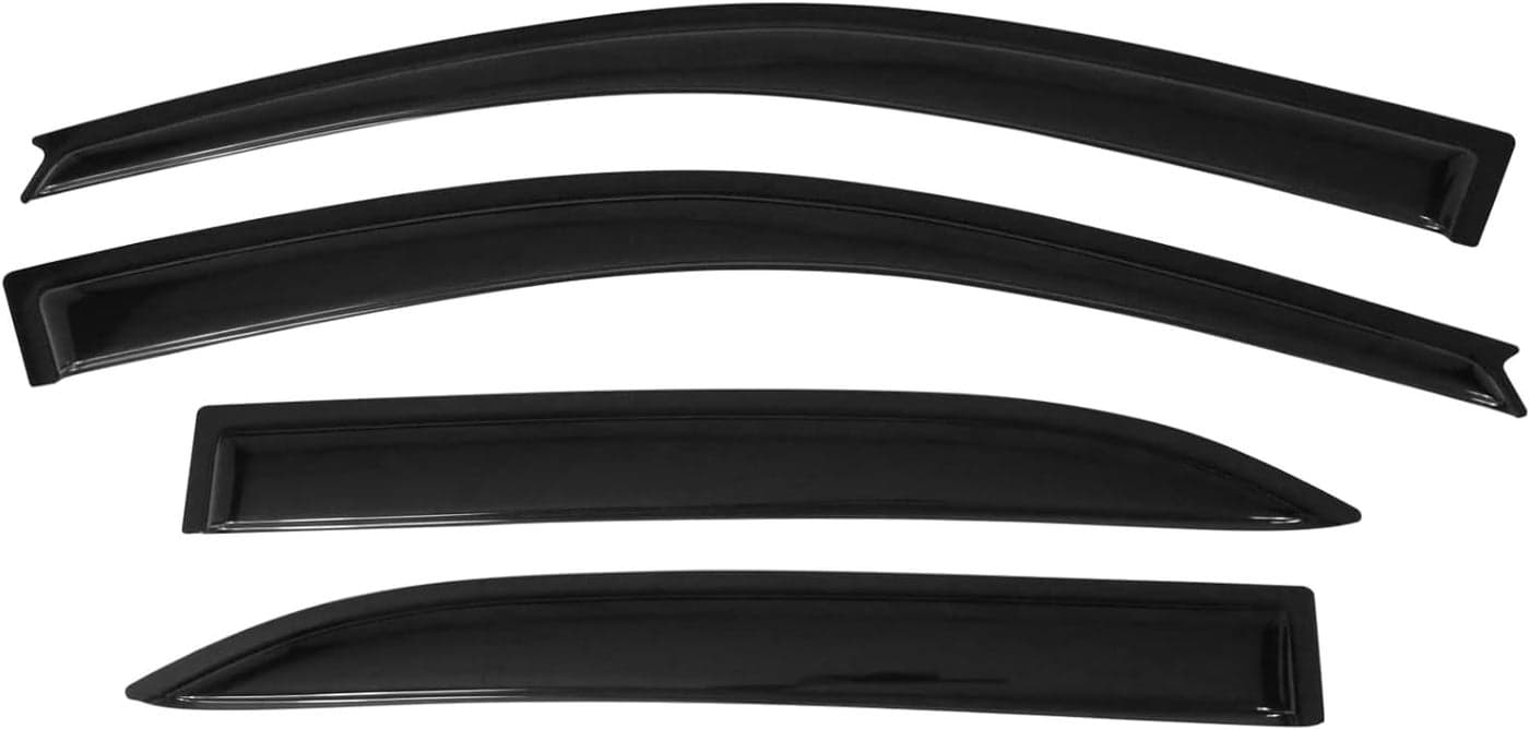 Tape On Window Visors Fits for 20032008 Toyota Corolla Side Auto Window Wind Deflectors Ventshade Rain Guards for CarsTrucks