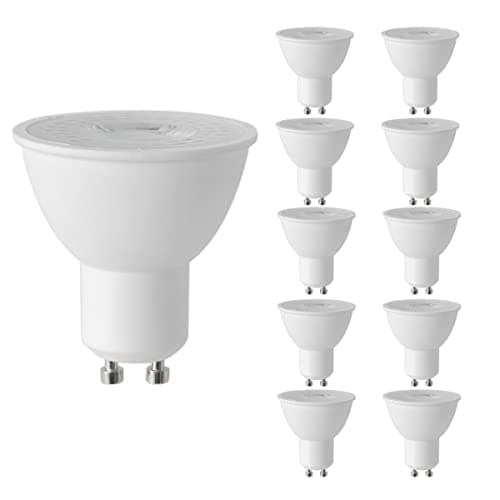 Rysa Light 10Pack Daylight Glow GU10 LED Spotlight 5000K Dimmable55W 50W Equivalent Recessed Lighting 500lm38 Beam Angle