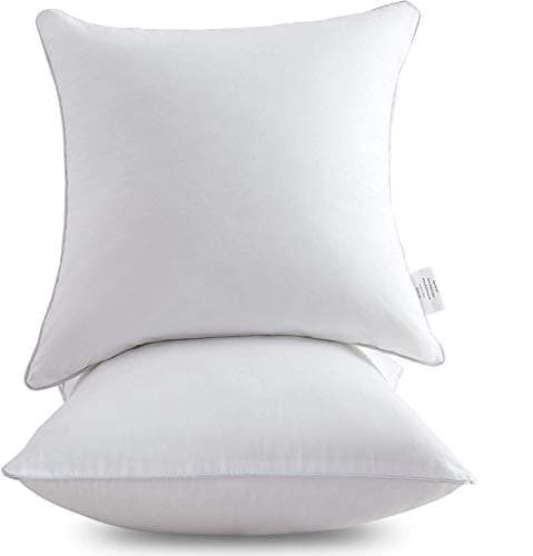 Leeden 16 x 16 Pillow Inserts Set of 2 Throw Pillow Inserts with 100 Cotton Cover 16 Inch Square Interior Sofa Pillow Inserts Decorative Pillow Insert Pair White Couch Pillow