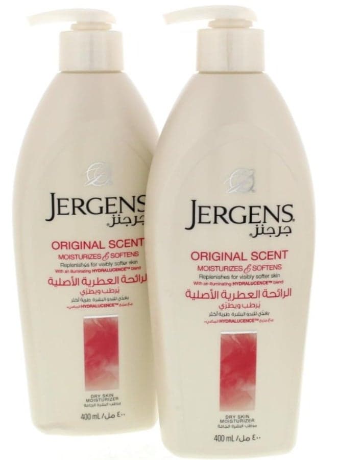 Jergens Original Scent Dry Skin Moisturizer, 2 x 400 ml