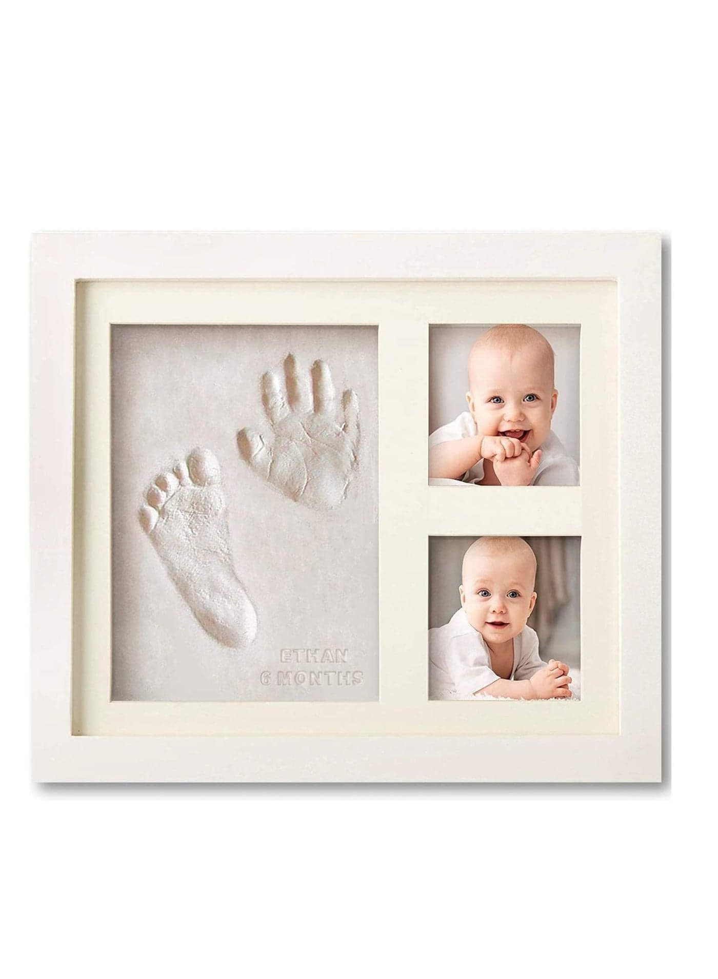 Baby Footprint Kit, Baby Foot and Hand Print Kit, Baby Keepsake Frame, Nursery Pictures Frames, Hand Print Mold Kit, New Mom Gifts, Baby Newborn Essentials Must Haves, Baby Shower Gifts