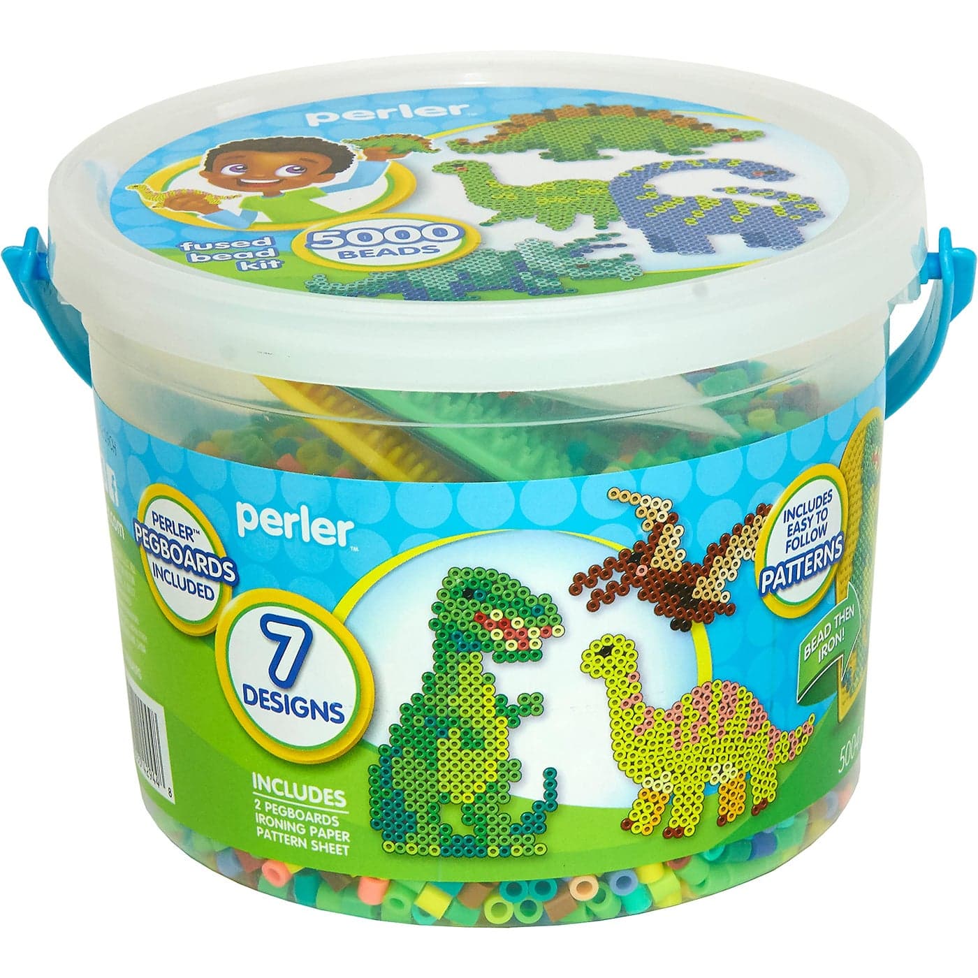 Perler Dinosaur Craft Bead Bucket Activity Kit 5004 pcs