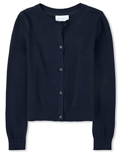 The Children's Place girls Basic School Uniform Cardigan Sweater, Tidal, Small US