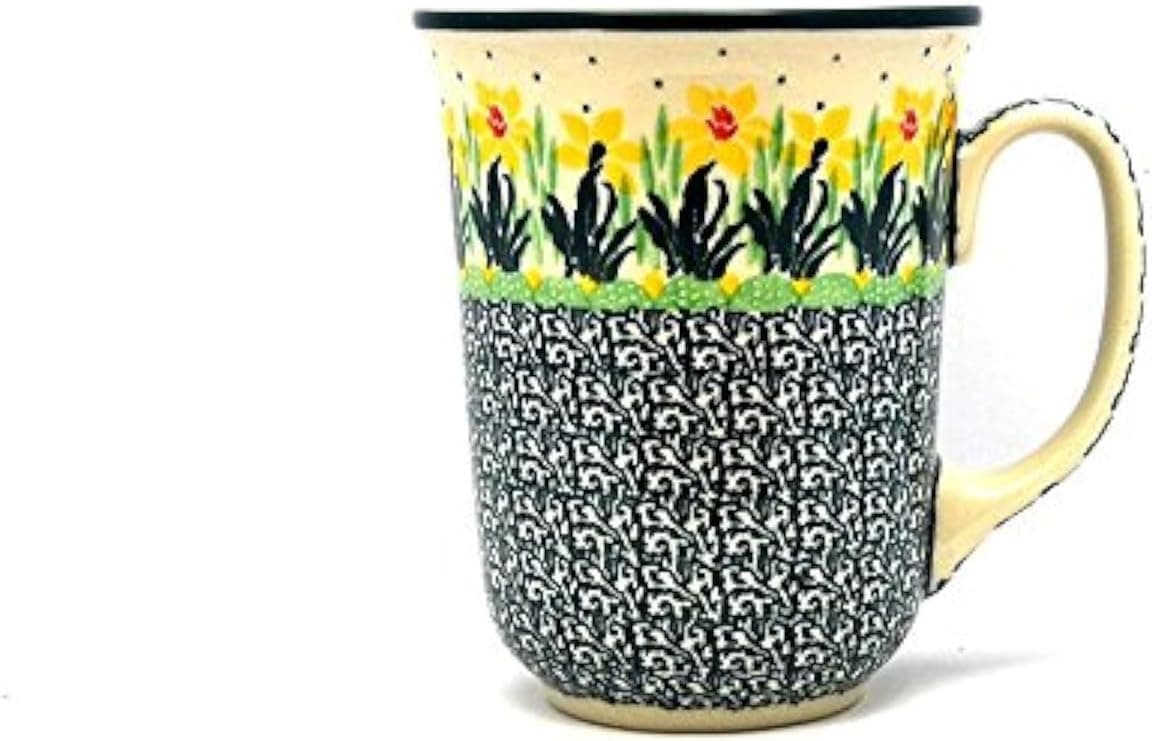 Polish Pottery Mug 16 oz Bistro Daffodil