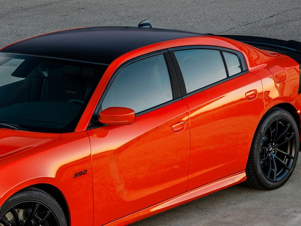 Rvinyl Pillar Post Pre Cut Window Trim Kits in Matte Black Compatible with Dodge Charger 20112023 Adhesive Backs