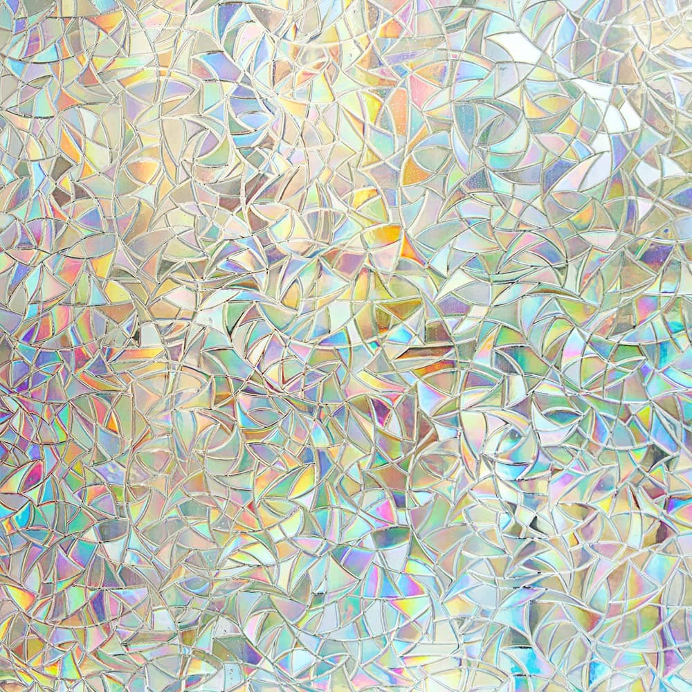 3D Rainbow Window Film Privacy Decorative Window Sticker for Glass NonAdhesive Static Window Clings Removable Vinyl Window film Rainbow Effect Anti UV for Home 43x200cm