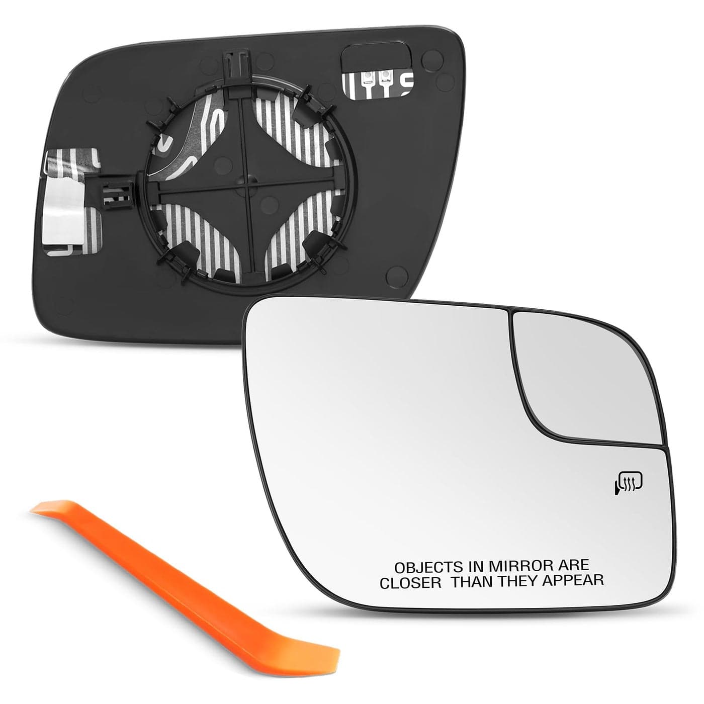 SNEMEEY Compatible with Ford Explorer Passenger Side Mirror 2011 2012 2013 2014 2015 2016 2017 Right Side View Mirror Replacement Heated Chrome Convex Mirror with Backing Plate BB5Z17K707B