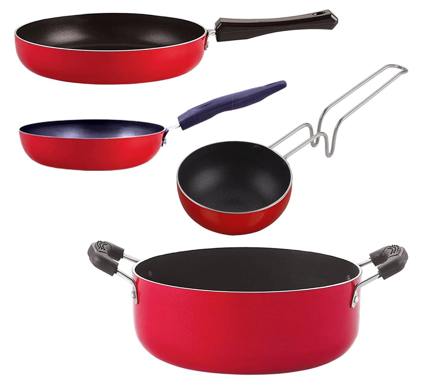 NIRLON Aluminium Non Stick Non Induction cookware Set, 4 PiecesFP11_VG_CVG_CS24