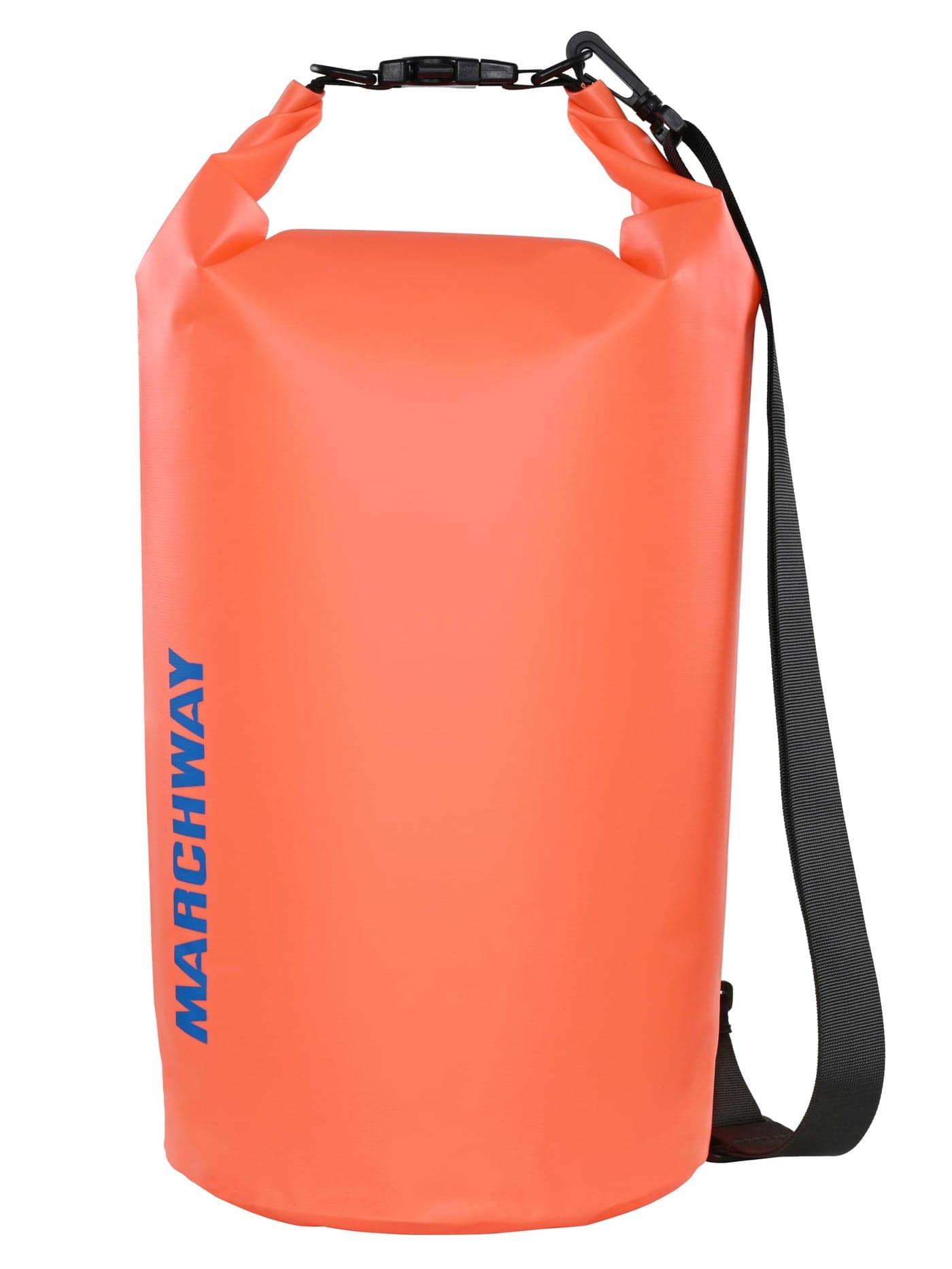 MARCHWAY Floating Waterproof Dry Bag Backpack 5L/10L/20L/30L/40L, Roll Top Sack Keeps Gear Dry for Kayaking, Rafting, Boating, Swimming, Camping, Hiking, Beach, Fishing (Orange, 20L)