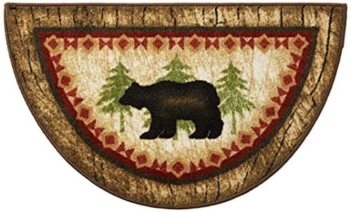 Cozy Cabin CC5275 Birch Bear Non Skid Rug 19"x31" Wedge Brown