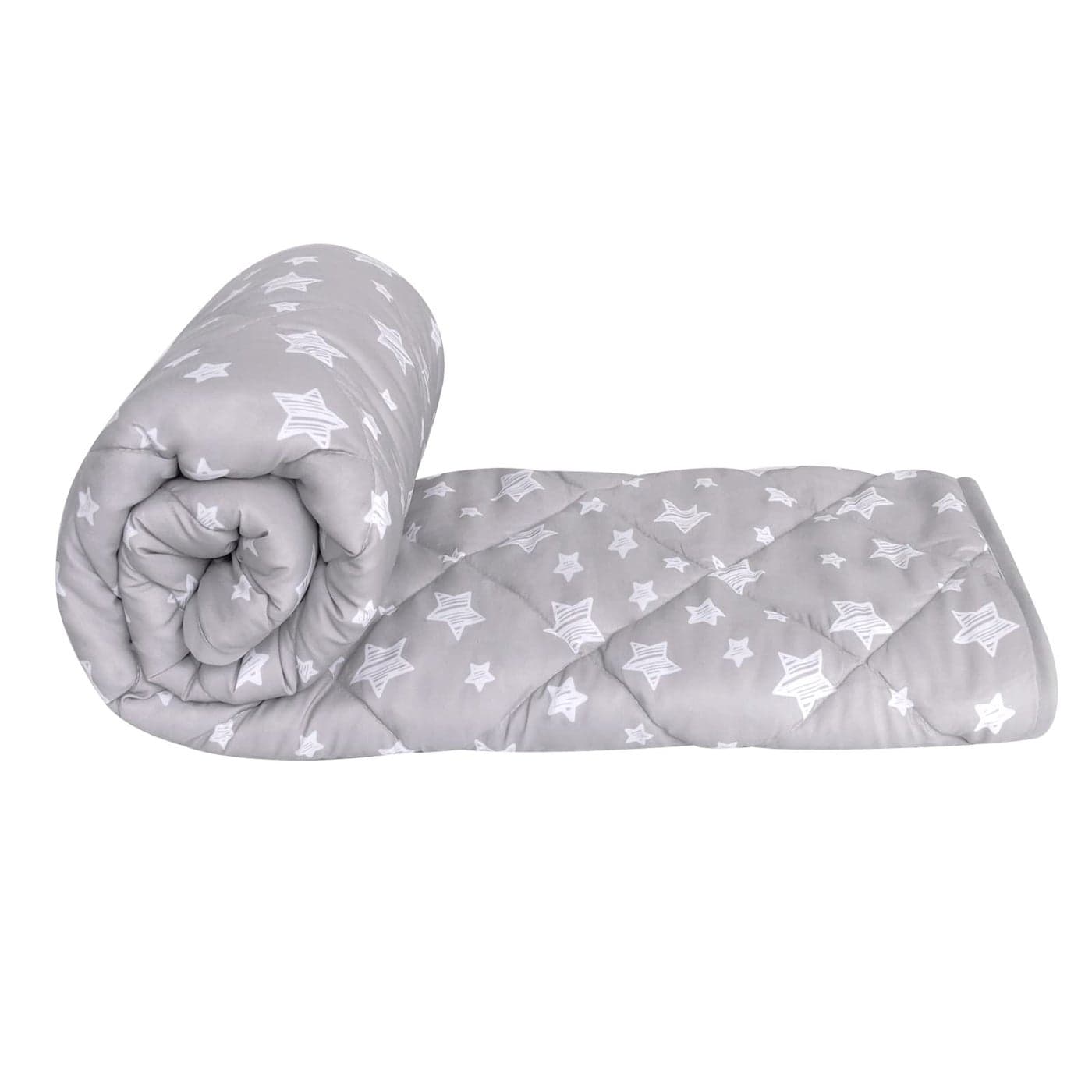 Baby Blanket for Boys and Girls, Soft Cozy Blankets for Kids, Toddler Comforter Quilted with Grey Star Print, Ultra Soft and Comfortable Baby Comforter Down Alternative Crib Comforter, 39x47 Inches