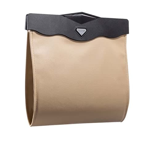 item_name AOWIS Car Leather Trash Bag Smart LED Waterproof Organizer Storage Garbage Can KHAKI