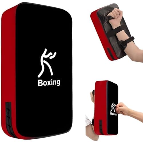 LuiceABC One Karate Taekwondo Boxing Kick Punch Adjustable Soft Shield Durable Training Pad for Boxing, Training and Protecting Your Palm, Wrist and Decreasing The Shock (Black)