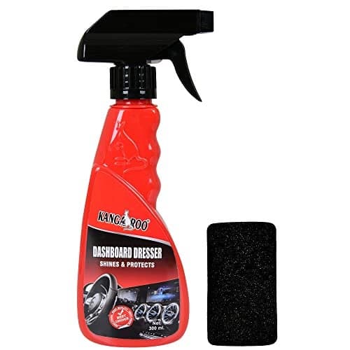 Kangaroo® Premium Dashboard Dresser (Polish, Shiner) 300 ml with Foam Applicator (Use for Car Interior, Leather Seat and Cover)
