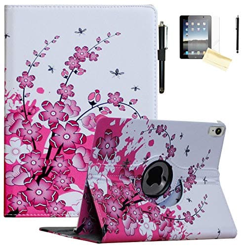 JYtrend Case for iPad Air M4 11”/Air 11” M3/Air 11” M2 /10.9 inch Air 5 2022/Air 4 2020, Rotating Stand Smart Magnetic Cover Air 5th/4th Generation A2902 A2903 A2588 A2589 A2316 A2324 (Cherry Flower)