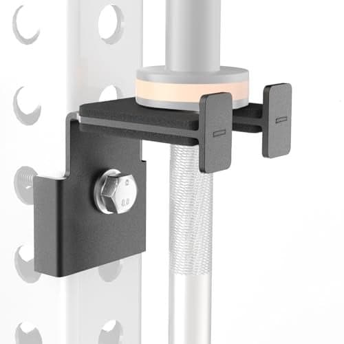 Lights Mountain Rack-Mounted Olympic Barbell Holder for 3x3 Power Racks, No Drilling Required – Heavy-Duty Steel Storage with Protective Padding, Fits 5/8''-1'' Holes – Space-Saving Gym Equipment